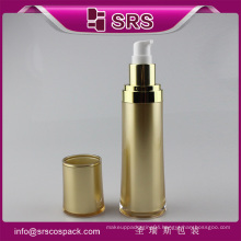 China manufactur cosmetic container , gold color plastic lotion bottle for serum